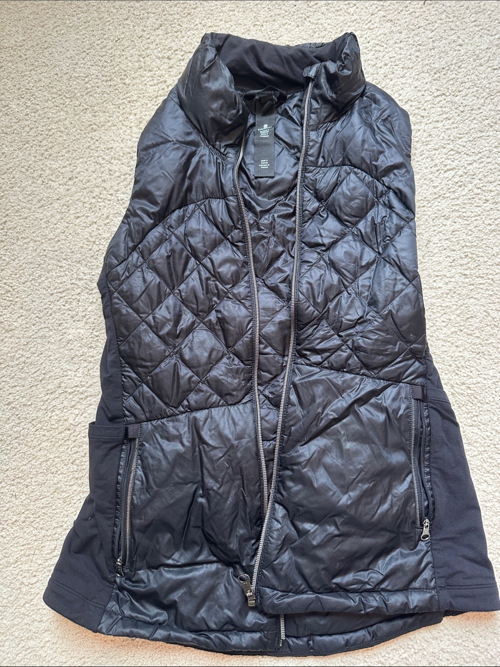Lululemon Athletica Black Quilted Puffer Vest